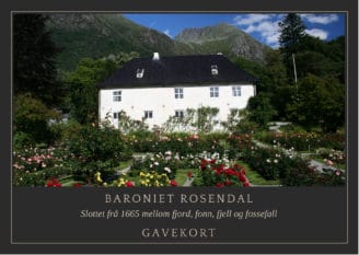 Gavekort Baroniet Rosendal konserter teater foredrag underholdning ferie opplevelser